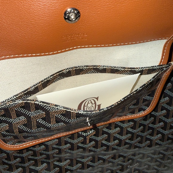 Goyard St Louis PM Goyardine Brown Tote Handbag with Pouch Authentic Brand New - Picture 6 of 10